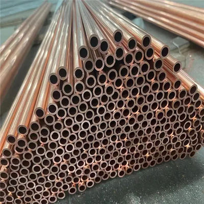 Tubo de cobre de color naranja rojo cu ductile C12200 2m de longitud